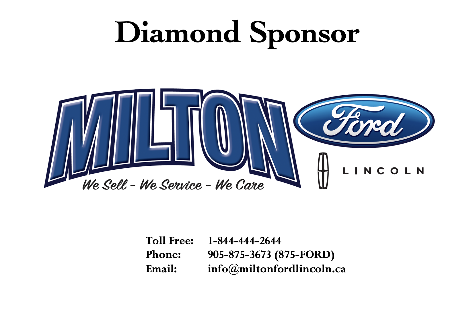Diamond Sponsor Milton Ford Lincoln logo